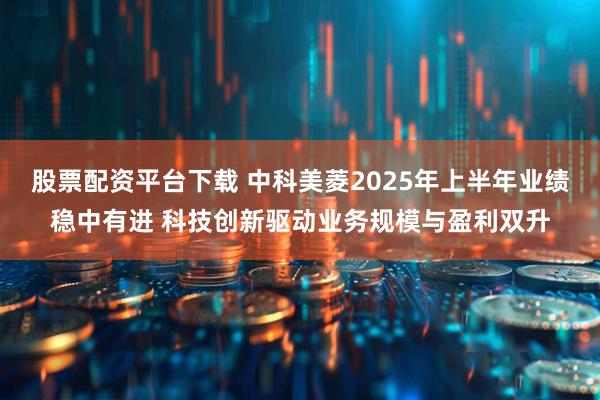 股票配资平台下载 中科美菱2025年上半年业绩稳中有进 科技创新驱动业务规模与盈利双升